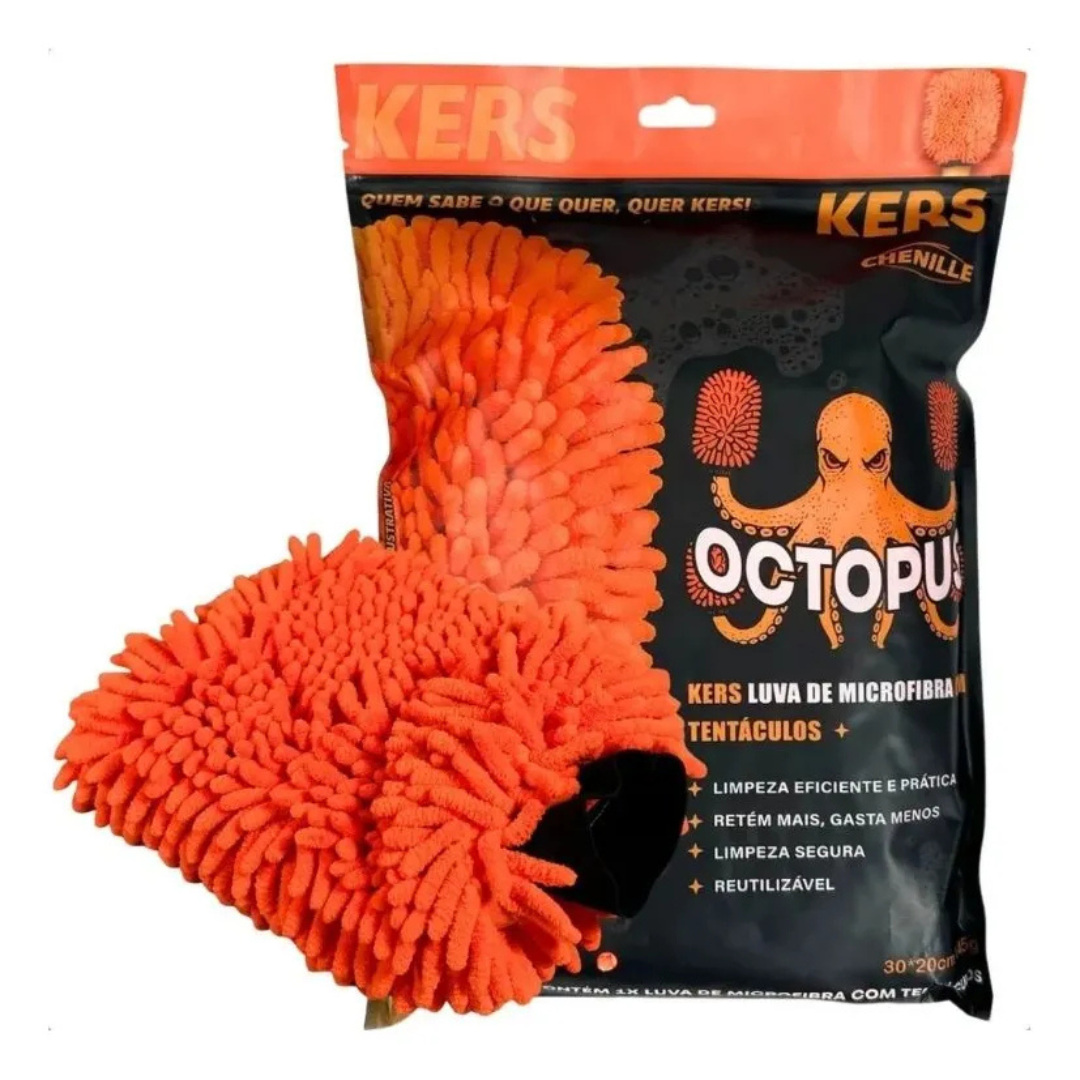 Luva De Microfibra Com Tentáculos Octopus Kers